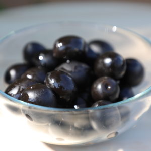 Aceitunas negras olivas alabau