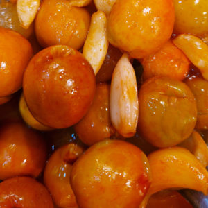 aceitunas gordal sin hueso aliñadas en ajo