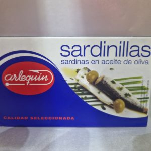 Sardinas en aceite de oliva lata marca Arlequin